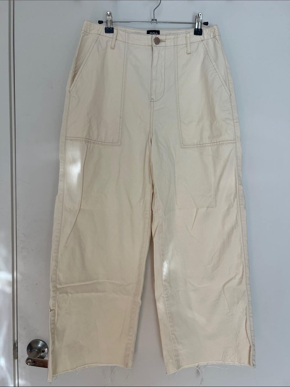BDG Urban Outfitters Cream Wide-Leg Carpenter Pants